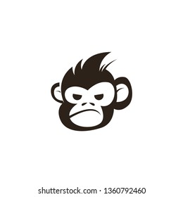 Monkey Head Logo Template Vector Monkey Stock Vector (Royalty Free ...