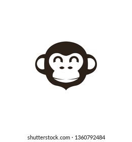 Monkey head logo template vector  Monkey face logo template vector  Ape logo template