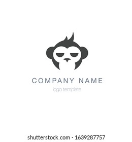 Monkey head logo template  Vector 