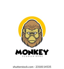 Maskottchen-Cartoon-Logo von Affen