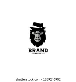 Monkey Head Mascot Logo design vector template