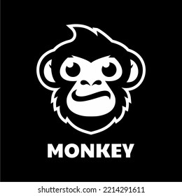 Monkey Head Mascot Logo Design, Chimp Icon