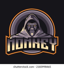 Monkey head mascot logo good use for symbol identity emblem badge and more