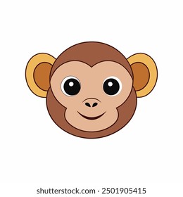 A Monkey head vector illustration