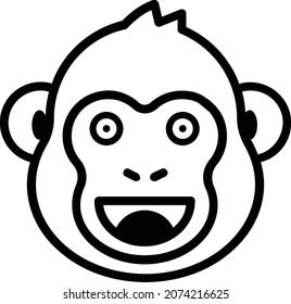 monkey head vector image on white background. used for logo design elements