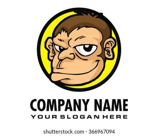 monkey head vector logo