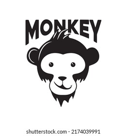 monkey head vector for logo design