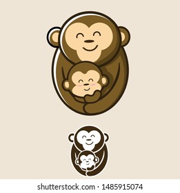 monkey hugh mother and kid character