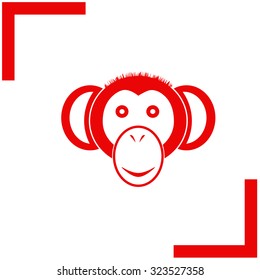 Monkey icon. 2016 symbol.