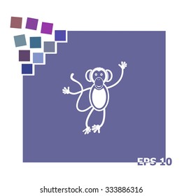 Monkey icon. 2016 symbol.