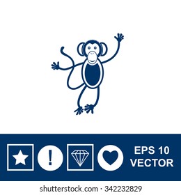 Monkey icon. 2016 symbol.