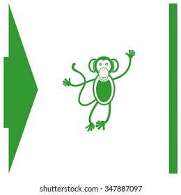 Monkey icon. 2016 symbol.