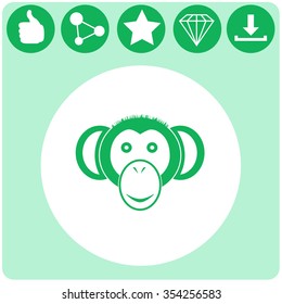 Monkey icon. 2016 symbol.