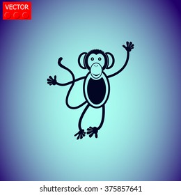 Monkey icon. 2016 symbol.