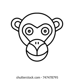 Monkey icon animal vector design illustration