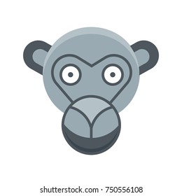 Monkey icon animal vector logo design illustration