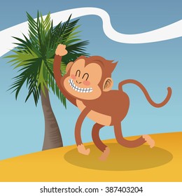 Monkey icon design 