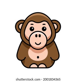 Monkey icon. Icon design. Template elements