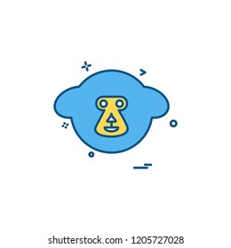 Monkey icon design vector