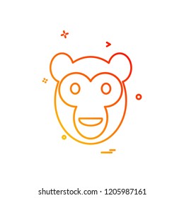 Monkey icon design vector