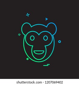 Monkey icon design vector