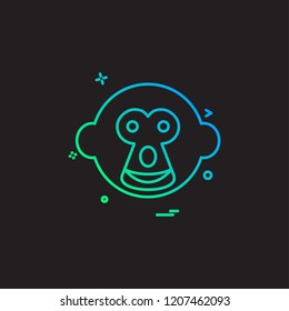 Monkey icon design vector 