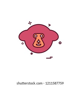 Monkey icon design vector