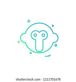 Monkey icon design vector 