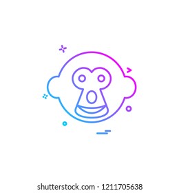 Monkey icon design vector 