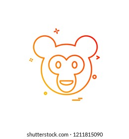 Monkey icon design vector 