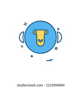 Monkey icon design vector