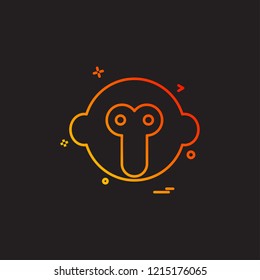 Monkey icon design vector 