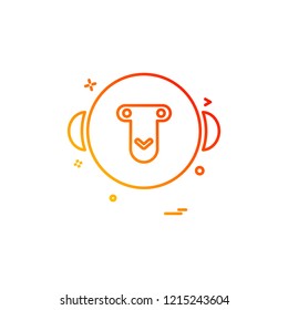 Monkey icon design vector