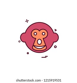 Monkey icon design vector 