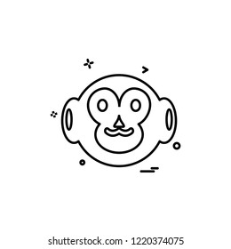 Monkey icon design vector 