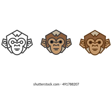 monkey icon design vector illustration