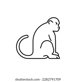 Monkey icon. High quality black vector illustration.