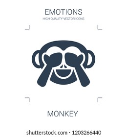 monkey icon. high quality filled monkey icon on white background. from emotions collection flat trendy vector monkey symbol. use for web and mobile