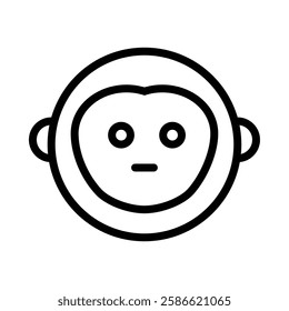 Monkey icon illustration in line style. Perfect for website mobile app presentation. Suitable for any user interface and user experience