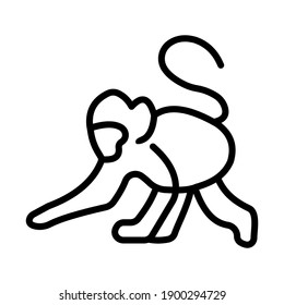 Monkey icon isolated on white background