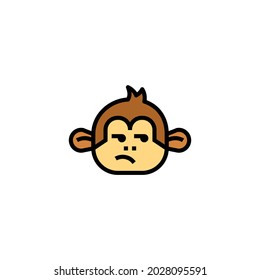 Monkey Icon Isolated On White Background