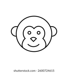 Monkey icon isolated. simple vector icon on white background