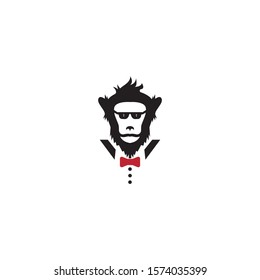 Monkey icon logo design vector illustration