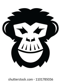 Monkey icon, logo, emblem, sign, symbol, vector, illustration, isolated, silhouette