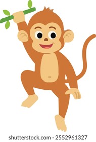 Monkey icon logo vector illustration