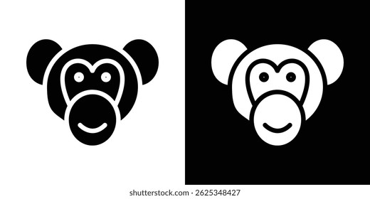 Monkey icon simple line vector. Symbol, logo.