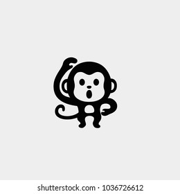 Monkey icon. Vector monkey icon. Vector monkey