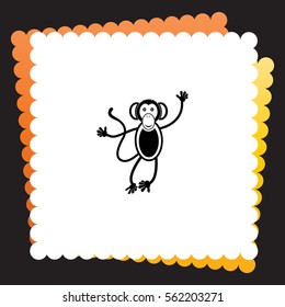 Monkey icon  icon. Vector design.
