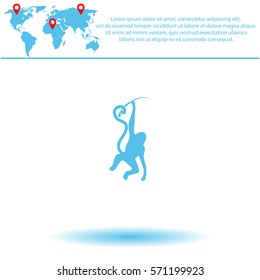 Monkey  icon. Vector design.