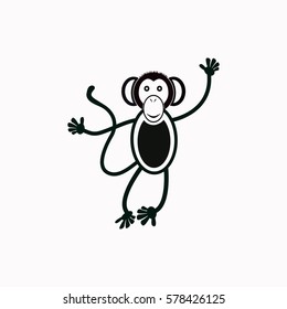 Monkey icon  icon. Vector design.